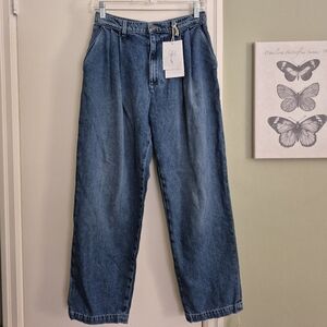 NWT Christy Dawn Lena Jeans, Front Pleats, Pockets, Retro Vibe, 27